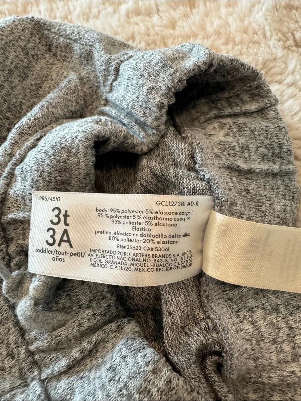 Oshkosh Bgosh Heathered Gray Kids Cozy Jogger Pants 3T